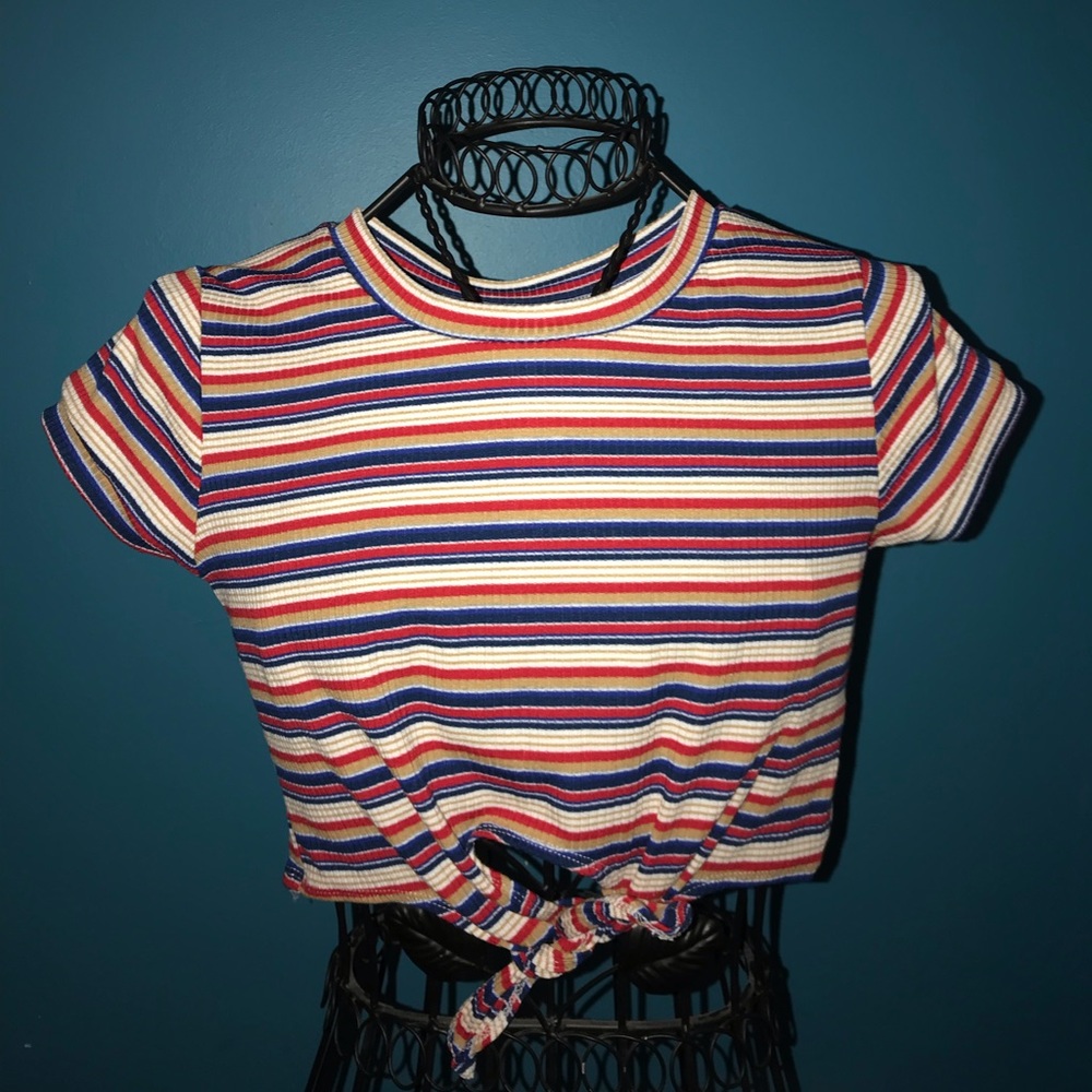 striped crop top